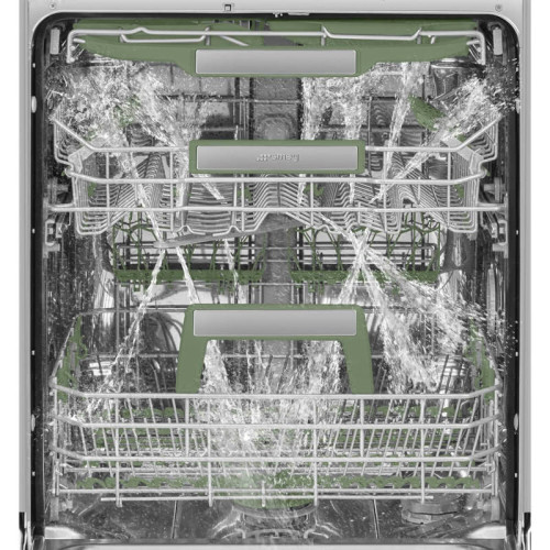 Посудомоечная машина Smeg/ Посудомоечная машина Smeg, встраиваемая, 60 см, 14 комплектов, 14 программ, сенсорное управление, ActiveLight, Dry Assist, автоматическое открывание дверцы, 3 корзины, энергоэффективность А