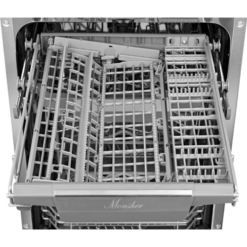 Встраиваемая посудомоечная машина Monsher/ Полностью встраиваемая посудомоечная,Количество корзин: 3,10 комплектов посуды,Луч на полу,Габариты (ВхШхГ), мм: 815х448х550