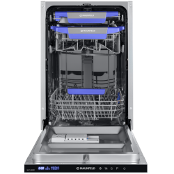 Посудомоечная бытовая машина MAUNFELD/ Посудомоечная бытовая машина MAUNFELD MLP-08IMR Узкая,  Встраиваемая ПММ 45см, 10 комплектов, 9 программ, сенсорное управление с LED индикацией, 3 корзины, съемная корзина для столовых приборов, полноценный AQUA-STOP