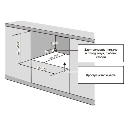 Посудомоечная машина встраив./ Посудомоечная машина встраив. Weissgauff BDW 4106 D 1380Вт компактная
