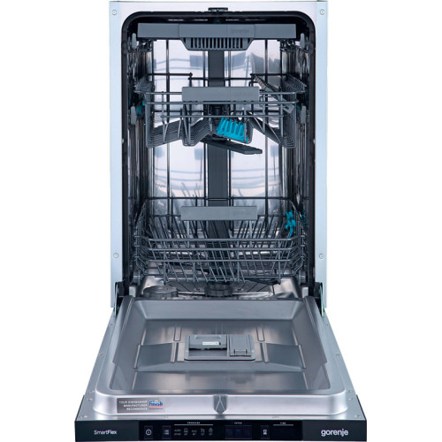 Встраиваемая посудомоечная машина GORENJE/ Встраиваемые ПММ шириной 45 см,Количество корзин:3,Бак из нержавеющей стали,Защита от перелива: Полный AquaStop,Расход воды на цикл: 9 л,Уровень шума: 45 дБ (А) относительно 1 пВт,Габаритные размеры (вхшхг): 81,5