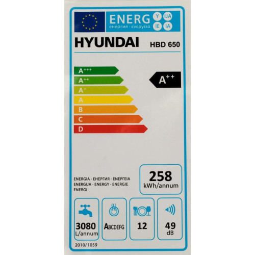 Посудомоечная машина встраив./ Посудомоечная машина встраив. Hyundai HBD 650 2100Вт полноразмерная