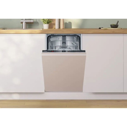 Serie 2, Встраиваемая посудомоечная машина 45см.,Home Connect, Класс A-А-A;5 прогр.:Экономичная, Интенсивная 70°, Quick L, Быстрое мытье 45°C, персональная программа. Удалённый запуск через приложение на смартфоне, IntensiveZone, 1/2 Загрузка, HygienePlus