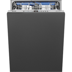 Встраиваемые посудомоечные машины SMEG/ Полностью встраиваемая посудомоечная машина, 60 см, Загрузка 14 комплектов посуды, 11 программ,Регулируемая на 3 уровня верхняя корзина с полной загрузкой,уровень шума: 42 дБ(А),класс энергоэффективности: C,однофазн