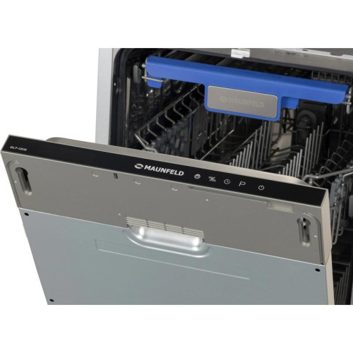 Посудомоечная бытовая машина MAUNFELD/ Посудомоечная бытовая машина MAUNFELD MLP-08IM Узкая,  Встраиваемая ПММ 45см, 10 комплектов, 10 программ, расход 9л, сенсорное управление с дисплеем Cold White, 2 корзины для посуды (верхняя регулируемая по высоте) ,