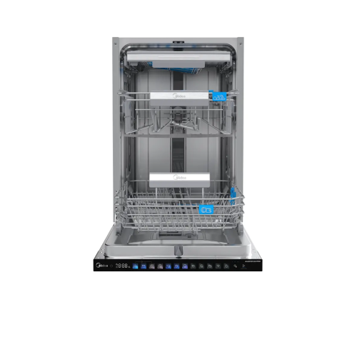 Встраиваемая посудомоечная машина Midea/ MDK/Встраиваемая ПММ, 45 см, 10 компл., 3 корзины, 3-я корзина Infinity Plus, А++/A/A, сенсорное управление SuperReality, дисплей, 6+4 программ (Авто программа), функция усиленной мойки (Power Wash), функция доп. с