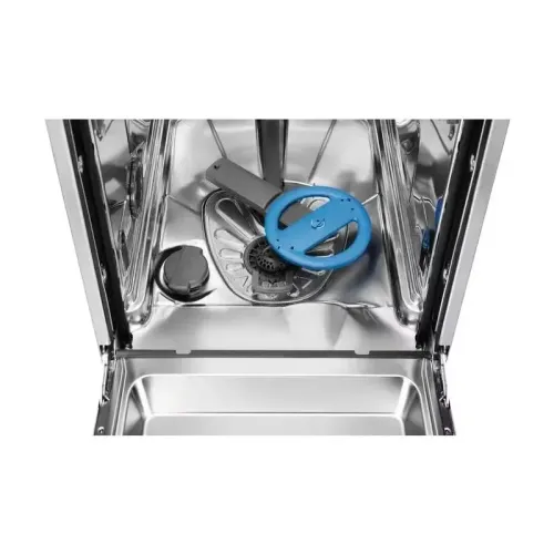 Встраиваемые посудомоечные машины ELECTROLUX/ Встраиваемая узкая посудомоечная машина, загрузка на 10 комплектов посуды, сенсорное управление, 8 программ, 44.6x55x82 см, черный цвет, сушка: стандартная (конденсация), индикация на полу: проекция дисплея