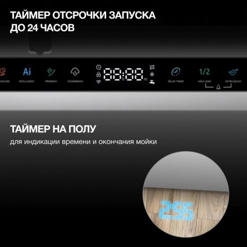 Посудомоечная машина встраив./ Посудомоечная машина встраив. Hyundai HBD 6105 2100Вт полноразмерная нержавеющая сталь инвертер Посудомоечная машина встраив./ Посудомоечная машина встраив. Hyundai HBD 6105 2100Вт полноразмерная нержавеющая сталь инвертер