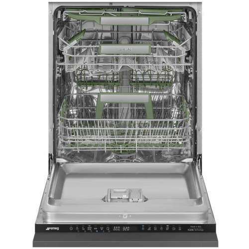 Посудомоечная машина Smeg/ Посудомоечная машина Smeg, встраиваемая, 60 см, 14 комплектов, 14 программ, сенсорное управление, ActiveLight, Dry Assist, автоматическое открывание дверцы, 3 корзины, энергоэффективность А