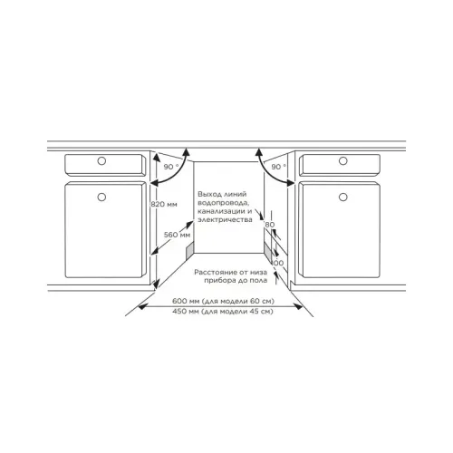 Посудомоечная машина Midea/ Посудомоечная машина Midea, 45 см, 9 комплектов, 2 корзины, дисплей, кнопочное управление, 5 программ, Extra Drying, отсрочка запуска 1-24 ч., половинная загрузка, Aqua Stop, уровень шума 49 дБ, энергоэффективность А++