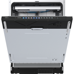 Встраиваемая посудомоечная машина Midea/ MDK/Полновстр., 60 см, 14 компл., 3 корзины, А++/A/A, Электронное управление, цифровой LED дисплей, 6 программ, Активная сушка,  Отложенный старт: 1-24 часа, Регулируемая по высоте корзина, Использование средств 