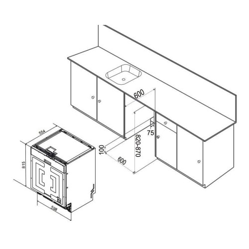 Посудомоечная машина встраив./ Посудомоечная машина встраив. Weissgauff BDW 6038 D Autoopen полноразмерная
