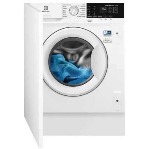 Встраиваемая стиральная машина ELECTROLUX/ Встраиваемая стиральная машина. Загрузка 7кг, 1400 об/мин, A-30%/A/B, дисплей, обработка паром с ароматизатором, экоинвертор, защита от протечек