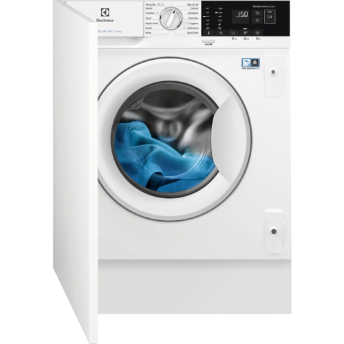 Встраиваемая стиральная машина ELECTROLUX/ Встраиваемая стиральная машина. Загрузка 7кг, 1400 об/мин, A-30%/A/B, дисплей, обработка паром с ароматизатором, экоинвертор, защита от протечек