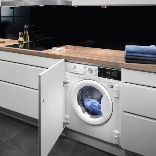 Встраиваемая стиральная машина ELECTROLUX/ Встраиваемая стиральная машина ELECTROLUX EWN7F447WI Встраиваемая стиральная машина. Загрузка 7кг, 1400 об/мин, A-30%/A/B, дисплей, обработка паром с ароматизатором, экоинвертор, защита от протечек