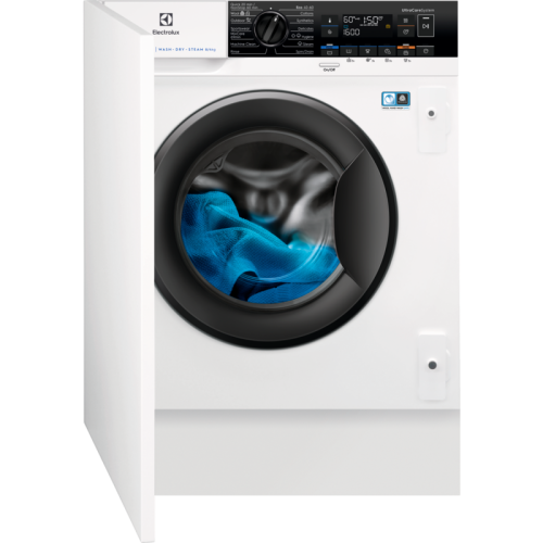 Встраиваемая стиральная машина ELECTROLUX/ Встраиваемая стирально-сушильная машина,загрузка 8кг, Сушка 4 кг, 1600 об/мин, A, дисплей, защита от протечек,панель управления на английском языке