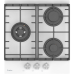 Варочная панель газовая, 45 см, 3 конфорки: экономичная конфорка (0,9 кВт), стандартная конфорка (1,7 кВт), ВОК конфорка (2,5 кВт), газ-контроль, электроподжиг, белое высокопрочное закаленное стекло, чугунные решетки, поворотные переключатели, комплект ф Варочная панель газовая, 45 см, 3 конфорки: экономичная конфорка (0,9 кВт), стандартная конфорка (1,7 кВт), ВОК конфорка (2,5 кВт), газ-контроль, электроподжиг, белое высокопрочное закаленное стекло, чугунные решетки, поворотные переключатели, комплект ф
