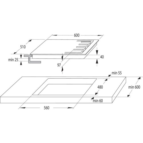 Газовая варочная поверхность/ Газовая варочная поверхность Gorenje Essential GTW641AKB черный