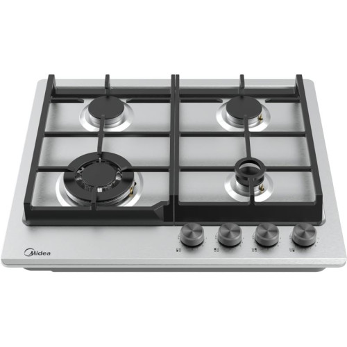 Варочная панель MIDEA/ MDK/Варочная панель MIDEA, газовая, 60 см, 4 конфорки (1 WOK), автоподжиг, газ-контроль, адаптер для кофе, чугунные решетки, цвет нержавеющая сталь
