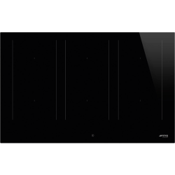 Встраиваемые индукционные панели SMEG/ Индукция, 80 см, ультранизкий профиль или вровень со столешницей, черное стекло