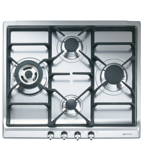 Встраиваемые газовые панели SMEG/ Газ,  Classica,газовая варочная панель, 60 см,нержавеющая сталь/ фурнитура серебро