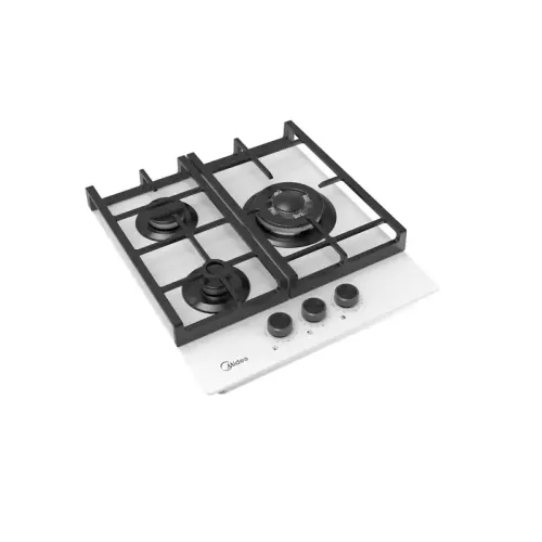 Газовая варочная панель MIDEA/ MDK/Газовая варочная панель MIDEA, 45 см, WOK-конфорка, чугунные решетки, автоподжиг, газконтроль, адаптер для кофе, цвет белый