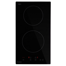 Индукционная варочная панель EVELUX, 2 конфорки, мощность конфорок 1200,1700 Вт, сенсорное управление, индикация остаточного тепла, защитное отключение, таймер, автоматическое отключение, дисплей, 9 уровней мощности, цвет черный