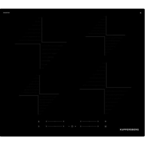 Варочная поверхность Kuppersberg/ Варочная поверхность Kuppersberg, 60 см, индукция, High-Tech, inverter, прямой край, 9 уровней мощности, бустер, Stop and Go, автоматическое отключение, таймер, индикатор остаточного тепла, сенсорное управление, цвет черн