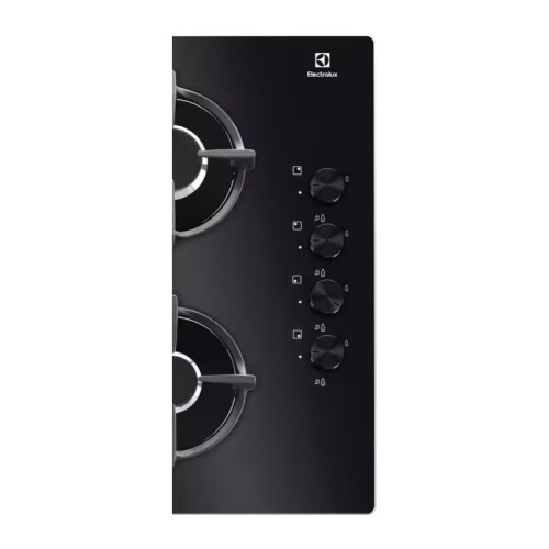 Встраиваемые газовые панели ELECTROLUX/ Газовая варочная поверхность -закаленное стекло, мощность: 7650 Вт, автоматический электроподжиг, газ-контроль, решетки: чугун, независимая установка, размеры (ШхГ): 58x51 см