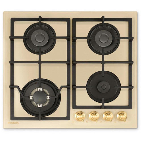Газовая варочная поверхность/ Газовая варочная поверхность Hyundai HHG 6436 BE бежевый