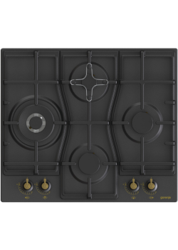 Встраиваемые газовая панели GORENJE/ Газовая варочная панель, Цвет: Черный, Газовая варочная панель, Решетки: Чугунные решетки, Автоматический электроподжиг варочной поверхности, Габаритные размеры (вхшхг): 13х60х52 см, Вес (брутто/нетто): 14 / 13,3 кг