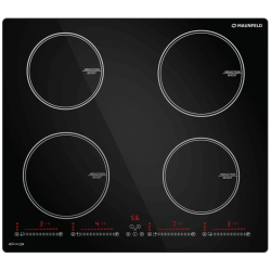 Встраиваемые индукционные панели MAUNFELD/ Индукционная варочная панель, 60 см, 4 конфорки, слайдерное управление, мощность конфорок 2х2000, 2х1200, таймер, быстрый нагрев, автоматическое выключение, блокировка панели, режим паузы, черный цвет