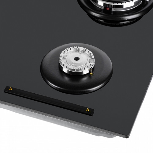 Встраиваемые газовые панели MAUNFELD/ Встраиваемые газовые панели MAUNFELD EGHG.64.63CB/G Варочная панель, Газ, Газ на стекле, Габариты (ШхГхВ)мм: 590х515х51, механическое управление, 4 конфорки, мощность конфорок 1000, 1700, 1700, 3800, электроподжиг, га