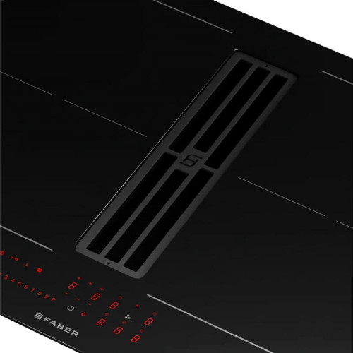 Варочная панель со встроенной вытяжкой Faber/ BETTER, GALILEO SLIM A600, индукционная, 60 см, 4 зоны нагрева, слайдерное управление, 10 уровней мощности, пауза, Wi-Fi, автоматическое определение посуды, мощность вытяжки 630 м3/ч, 9 уровней мощности + инте