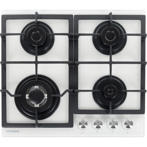 Газовая варочная поверхность/ Газовая варочная поверхность Hyundai HHG 6436 WG белый