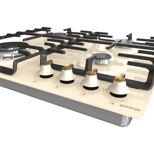 Встраиваемые газовая панели GORENJE/ Газ, 60 × 13 × 52 см,Газовая варочная панель, Цвет: Слоновая кость, Газовая варочная панель, Решетки: Чугунные решетки, Автоматический электроподжиг варочной поверхности, Габаритные размеры (вхшхг): 13 × 60 × 52 см, Ве