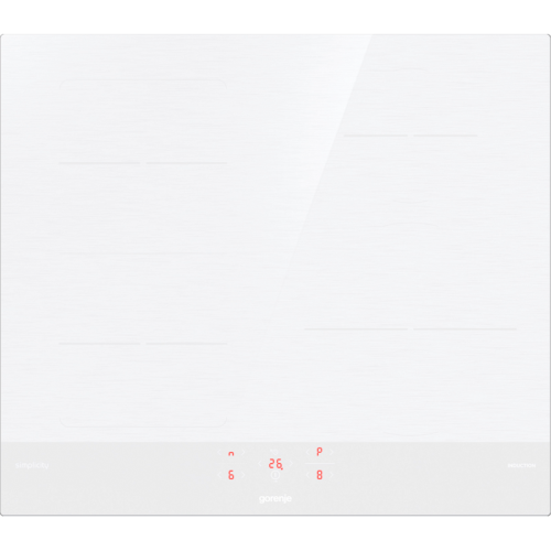 Встраиваемая варочная панель GORENJE/ Встраиваемая варочная панель GORENJE GI6421SYW индукционная, 60 см, Линия Gorenje Simplicity Collection 2.1, без рамки, 4 конфорки, сенсорное управление, таймер, Bridge, PowerBoost, блокировка от детей, цвет белый