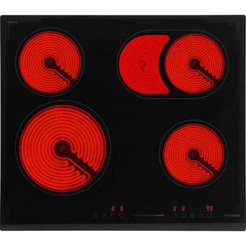 Варочная поверхность/ Варочная поверхность Hyundai HHE 6672 BG черный