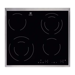Встраиваемая варочная поверхность ELECTROLUX/ Электрическая варочная поверхность HiLight на 4 конфорки, 2 зоны с расширением, cтеклокерамика, мощность: 6300 Вт, независимая установка, размеры (ШхГ): 57.6x51.6 см,рама из нержавеющей стали