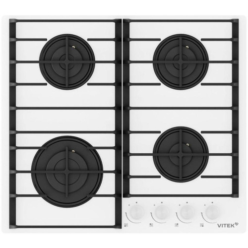 Газовая варочная поверхность/ Газовая варочная поверхность Vitek VGH 6420 WG стекло белое