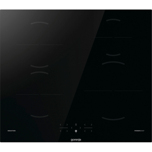 Индукционная варочная панель GORENJE/ Независимая индукционная варочная панель, 4 конфорки, стеклокерамика, сенсорная панель управления, PowerBoost, Распознование посуды, без рамки, блокировка от детей, автоблокировка, цвет черный