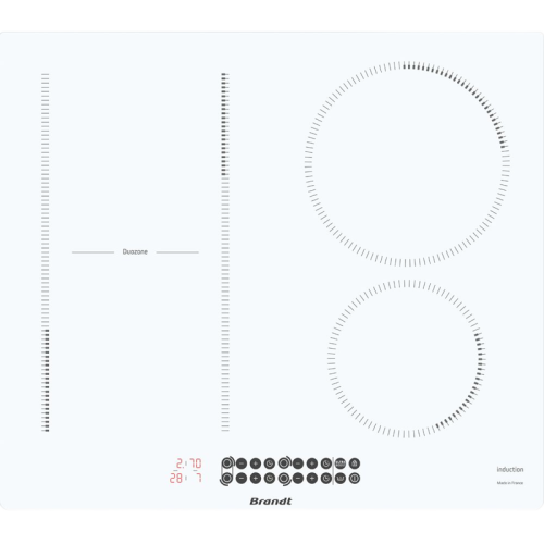 Варочная поверхность Brandt, индукционная, 4 варочных зоны, 10 уровней мощности, индикация остаточного тепла, таймер, Ultraboost, цвет белый