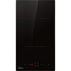 Электрическая варочная поверхность MIDEA/ Электрическая варочная поверхность MIDEA, 30 см, Hi-Light, скошенный передний край, сенсорное управление, 2 зоны нагрева, 9 уровней мощности, таймер, индикация остаточного тепла, защита от детей, цвет черный