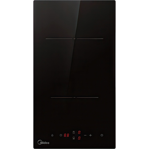 Электрическая варочная поверхность MIDEA/ Электрическая варочная поверхность MIDEA, 30 см, Hi-Light, скошенный передний край, сенсорное управление, 2 зоны нагрева, 9 уровней мощности, таймер, индикация остаточного тепла, защита от детей, цвет черный