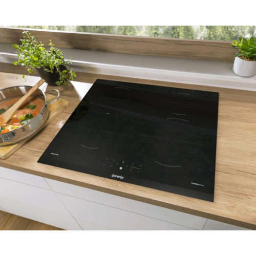 Варочная панель Gorenje/ Варочная панель Gorenje, индукционная, 60 см, шлифованный передний край, сенсорное управление, таймер, объединение конфорок Bridge, PowerBoost, блокировка от детей, цвет черный