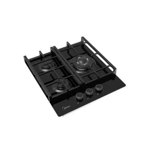 Газовая варочная панель MIDEA/ MDK/Газовая варочная панель MIDEA, 45 см, WOK-конфорка, чугунные решетки, автоподжиг, газконтроль, адаптер для кофе, цвет черный