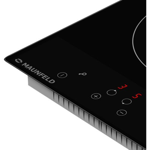 Встраиваемая варочная панель/ Электрическая варочная панель, 30 см, 2 конфорки, зона расширения, сенсорное управление, автоматическое отключение, таймер, черный