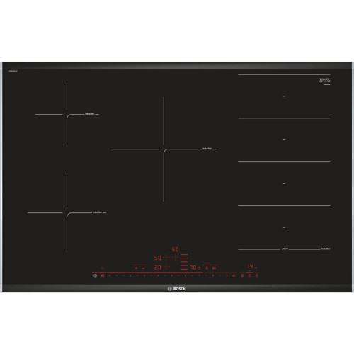 Индукционная,  5.1x80.2x52.7, стеклокерамическая поверхность, индукция, независ., без рамки, цвет:черный