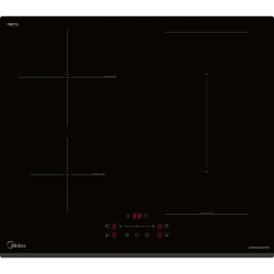 Индукционная варочная поверхность MIDEA/ Индукционная варочная поверхность MIDEA, 60 см, скошенный передний край, сенсорное/слайдерное управление, Inverter quattro, 1 Flex Zone, Booster, таймер, индикация остаточного тепла, защита от детей, цвет черный