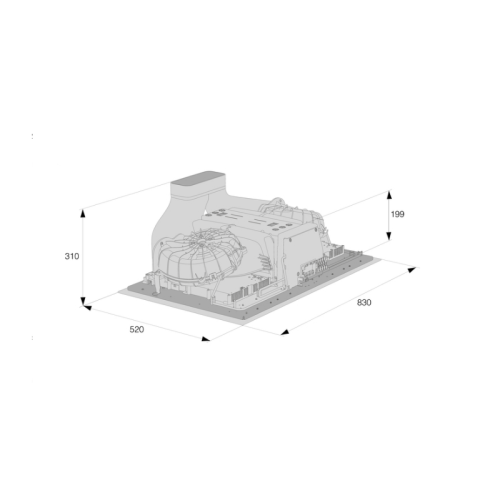 Индукционная варочная панель ASKO/ Арт. 738991 Индукционная варочная панель ASKO, установка вровень со столешницей, 4 зоны нагрева, контроль температуры, объединение зон, автоматическое распознавание посуды, 13 уровней мощности, таймер, вытяжка с  поднима